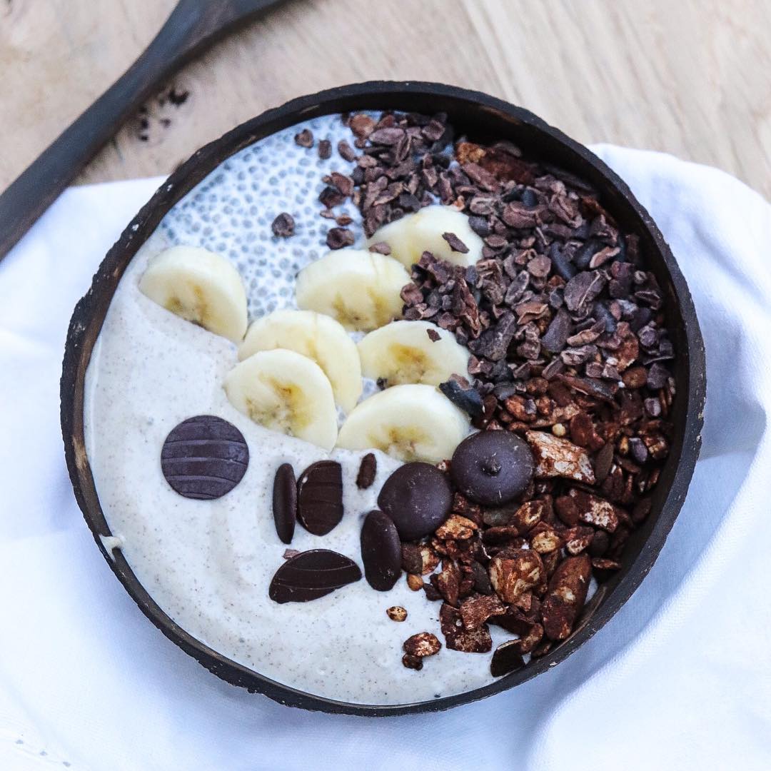Tahini Coconut Yogurt Smoothie Bowl with Chia