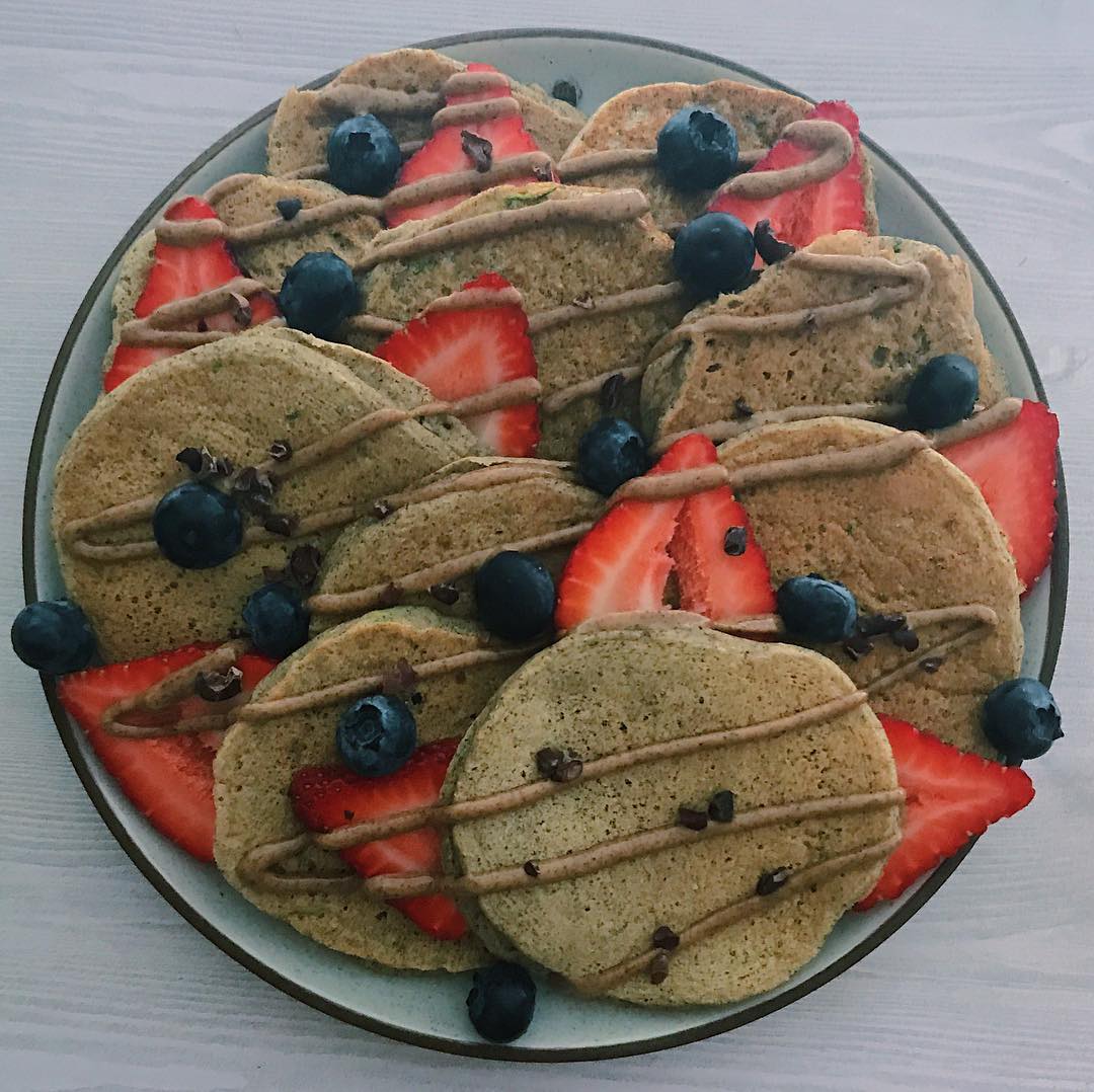 Paleo Banana Maple Protein Pancakes