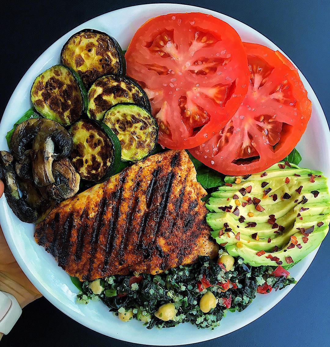Grilled Salmon Bowl with Fresh Vegetables