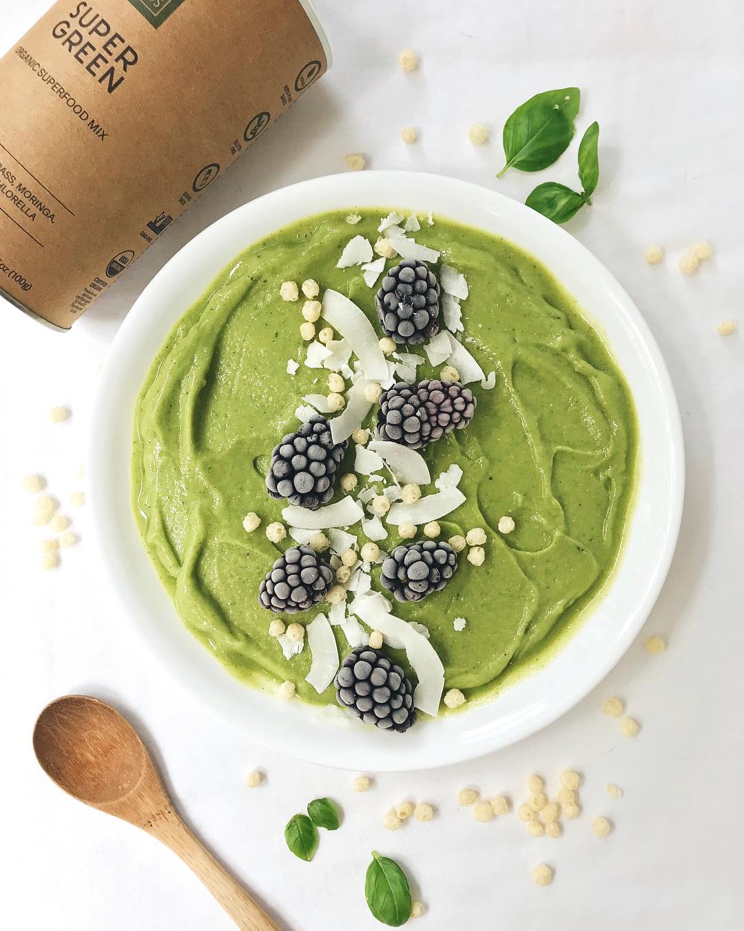 Summer Greens Bowl with Banana and Basil
