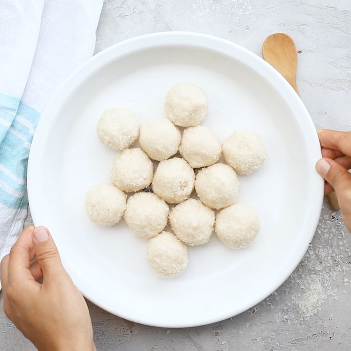 Coconut MCT Energy Bites with Chocolate Coating