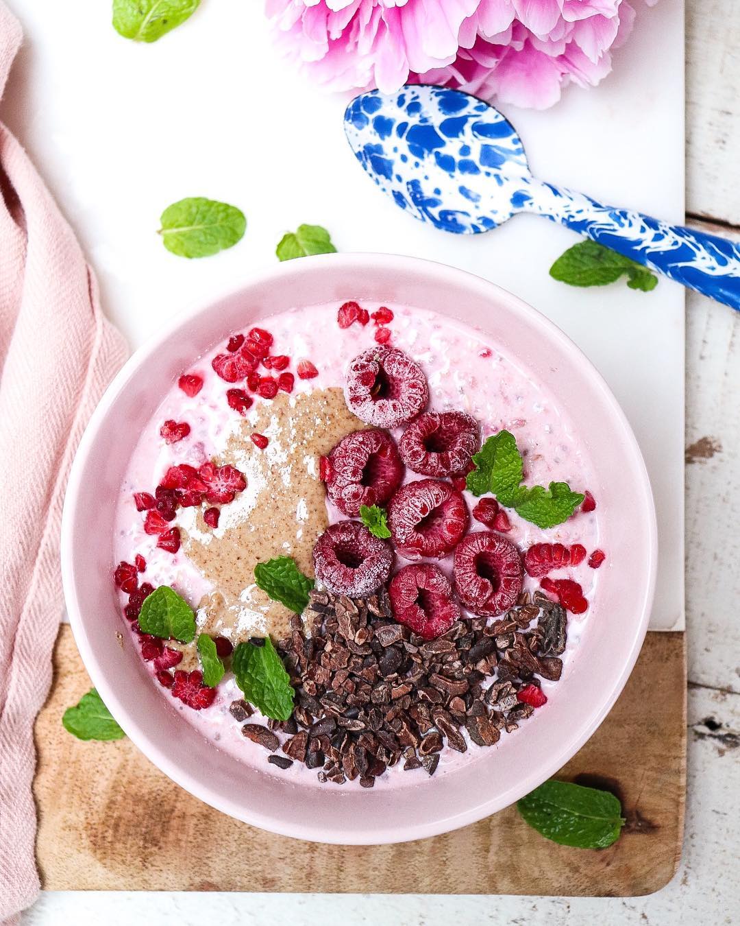 Raspberry and Vanilla Bircher Bowl