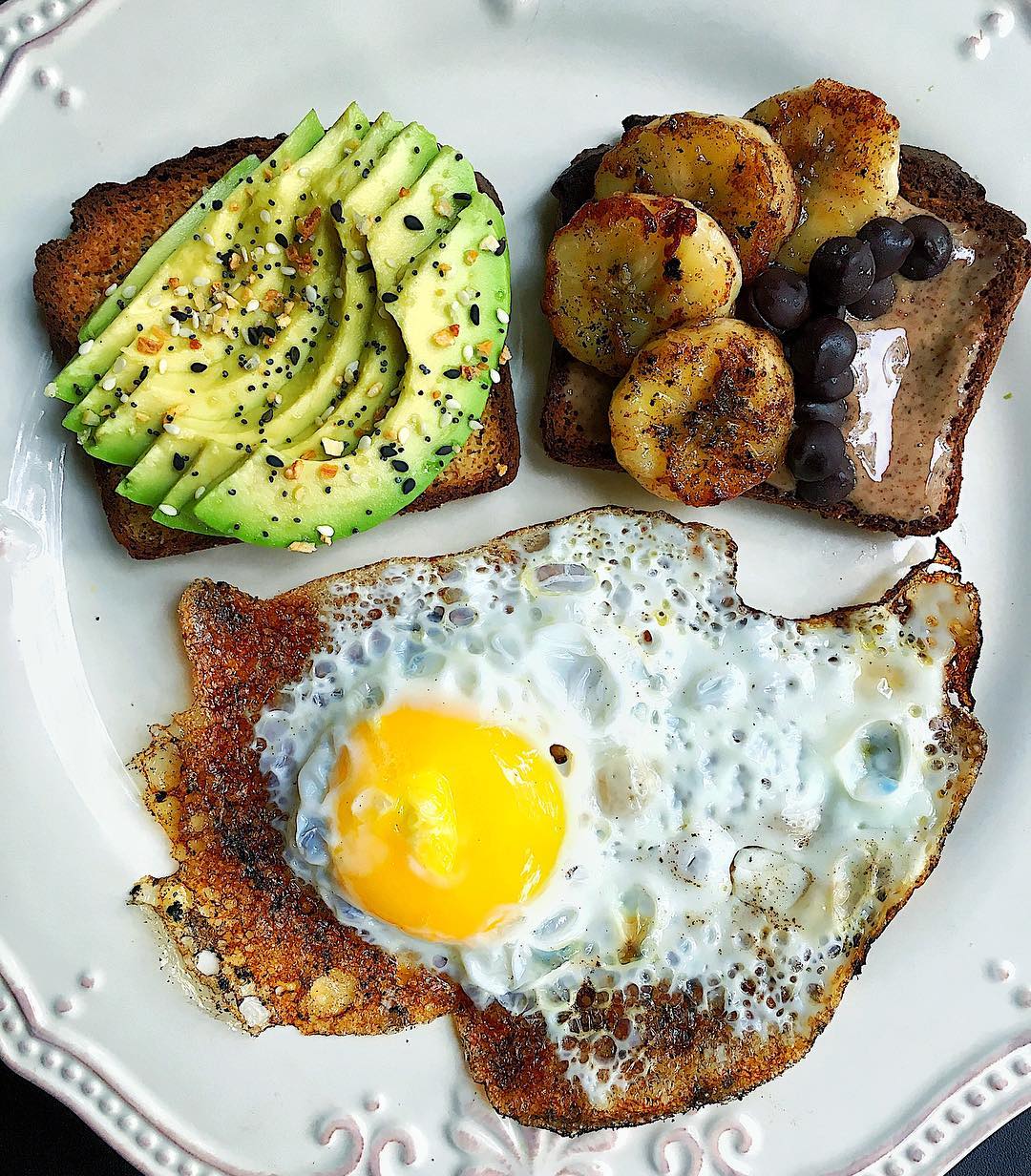 Sweet and Savory Toasts with Fried Egg