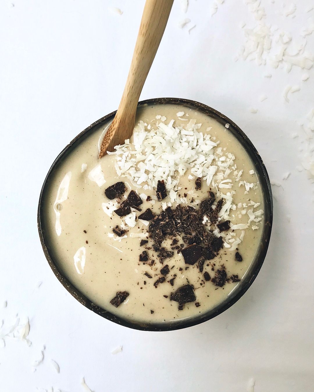 Coconut Fluff Nice Cream with Dark Chocolate Sprinkles