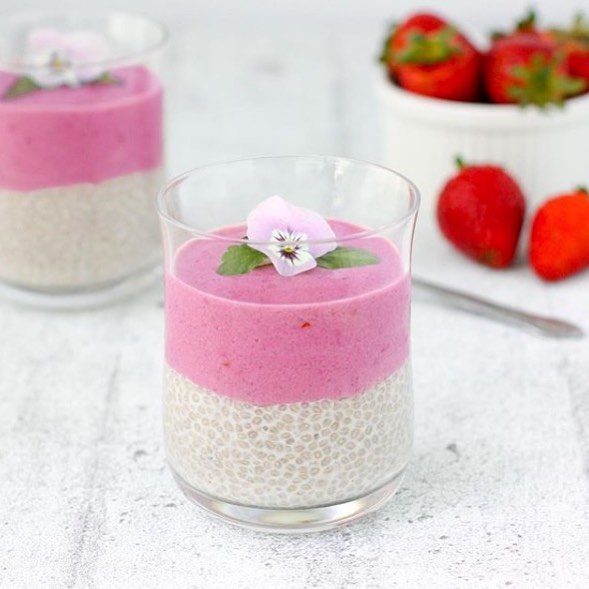 Raspberry Chia Protein Parfait