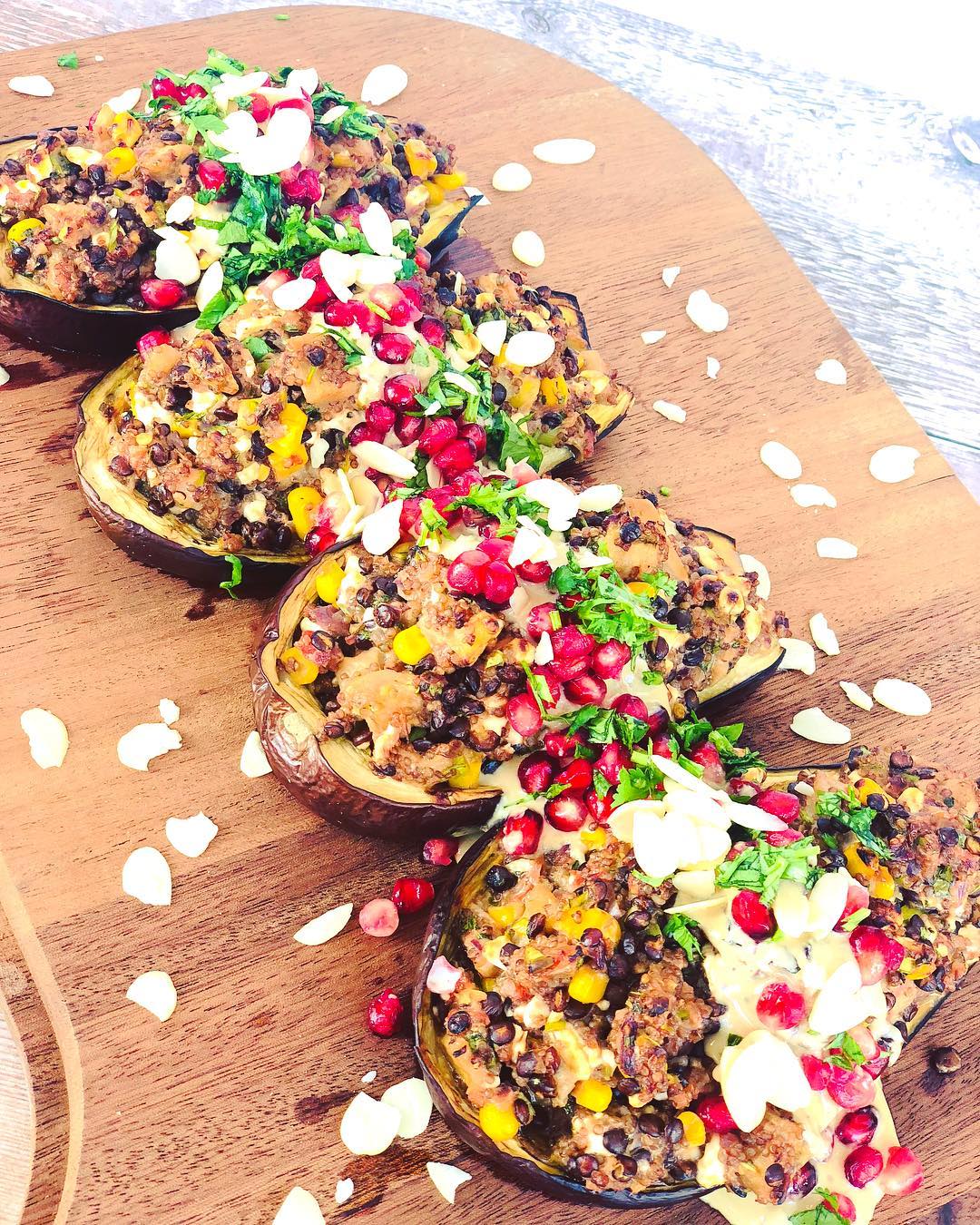 *My Favourite 15min Stuffed Aubergines