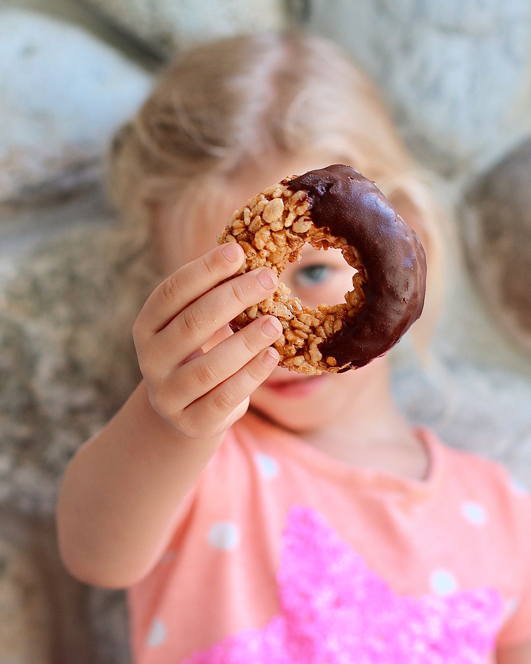 Rice Crispy Donuts with Homemade Chocolate Shell