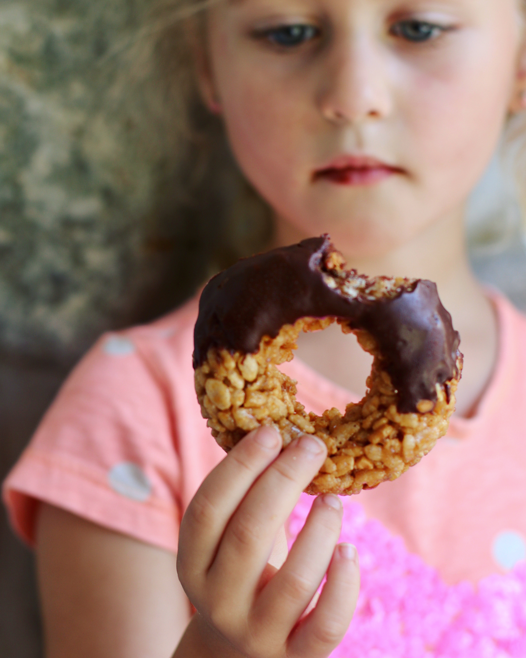 Rice Crispy Donuts with Homemade Chocolate Shell