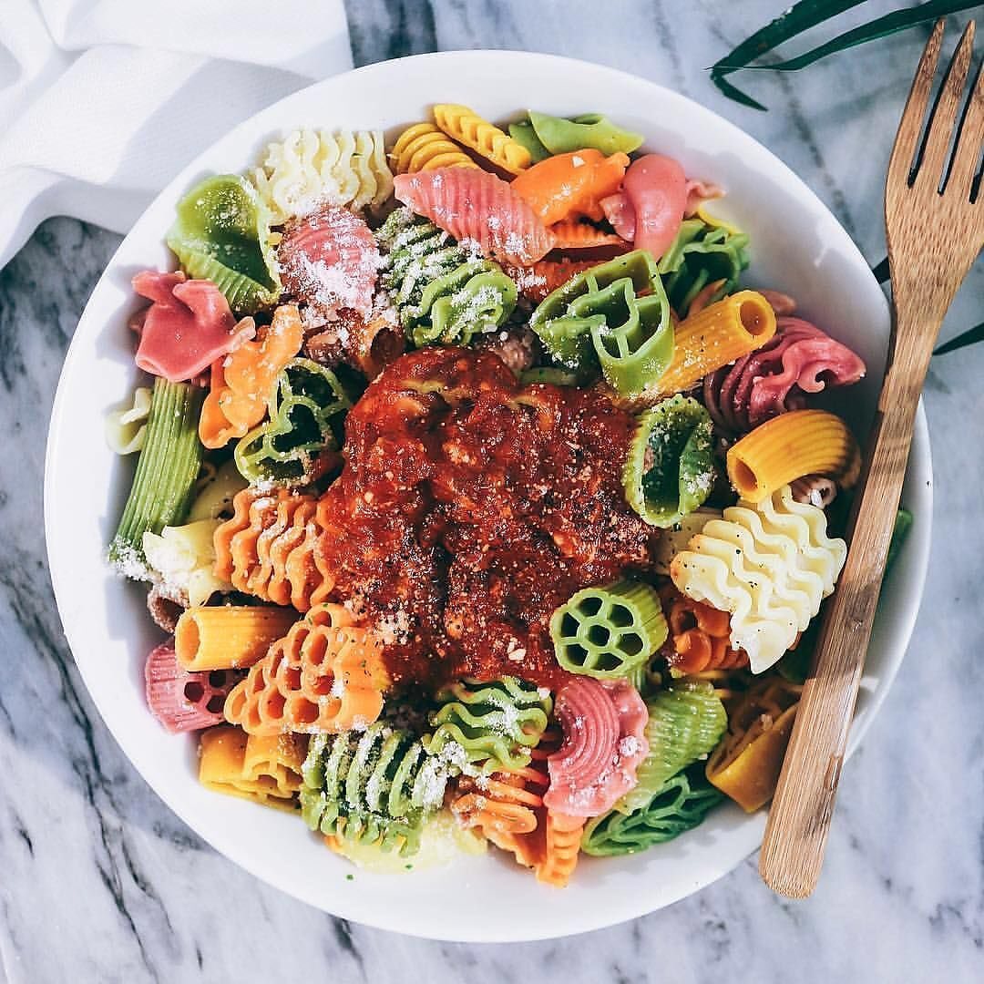 Gluten-Free Vegan Rainbow Veggie Pasta