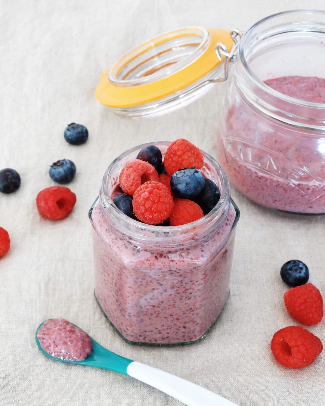 Mixed Berry Coconut Chia Pudding