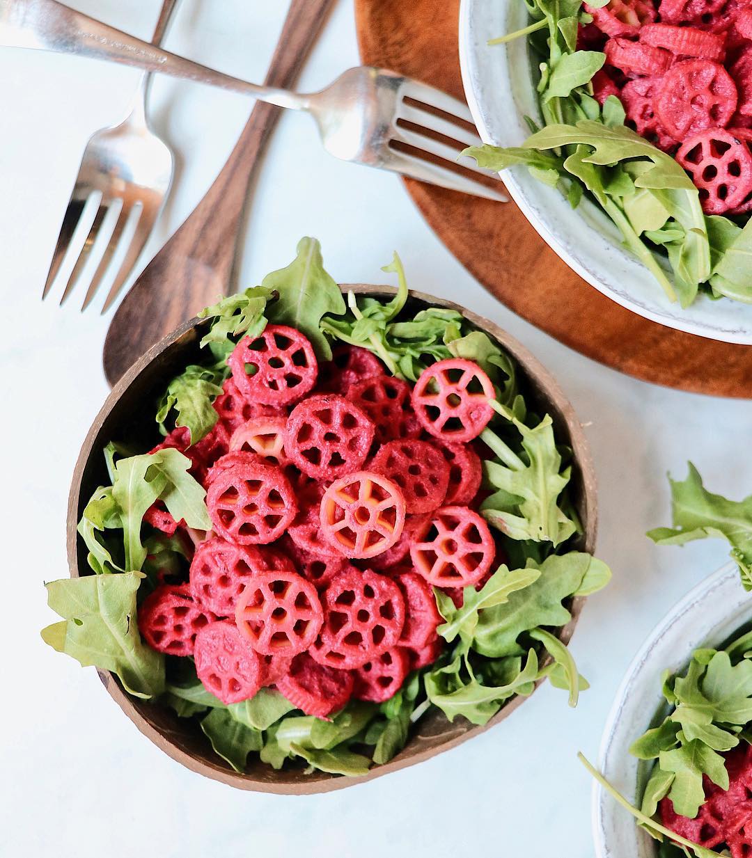 Easy Cheesy Beet Pasta Bowls