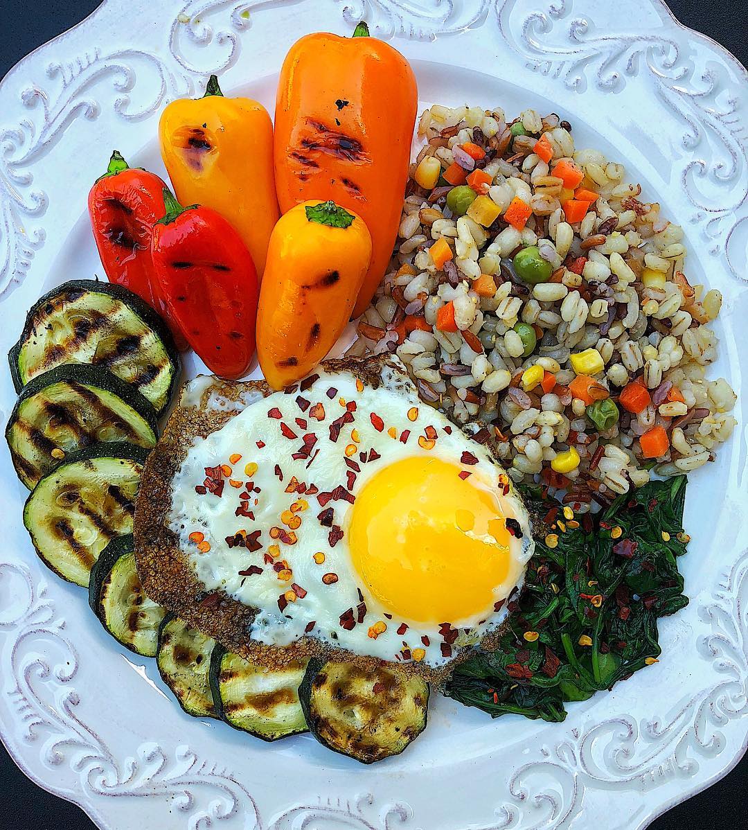 Quick Random Lunch with Egg and Vegetables