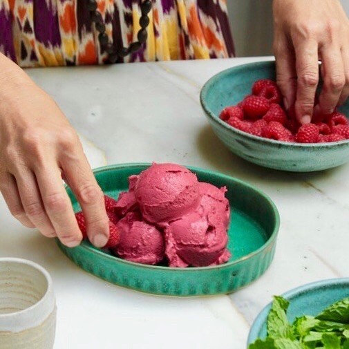 No-Sugar-Added Raspberry Ice Cream Treat