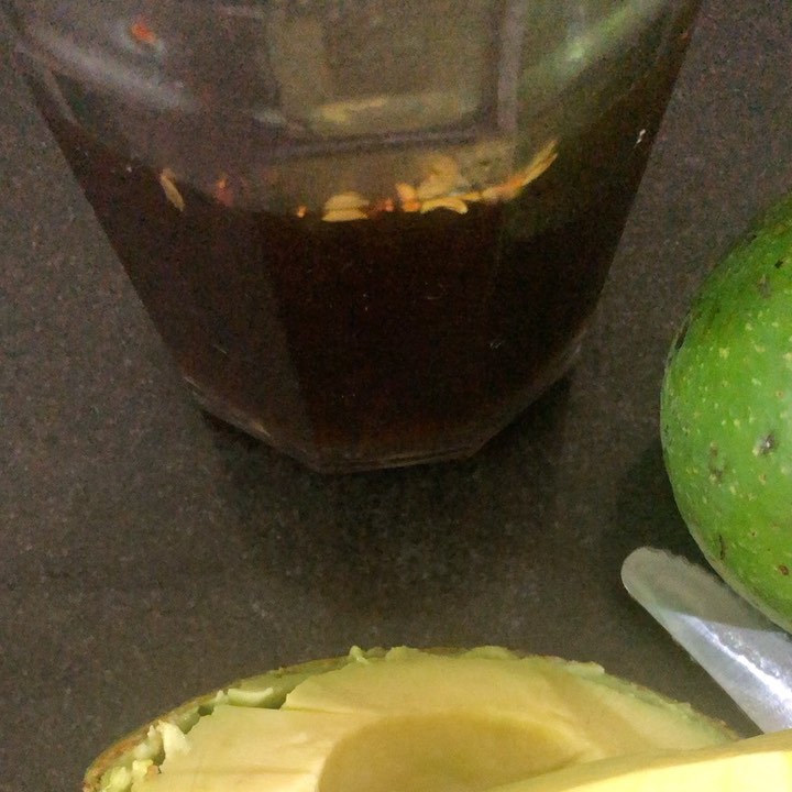 Pickled Avocado Toast with Pesto and Fruit