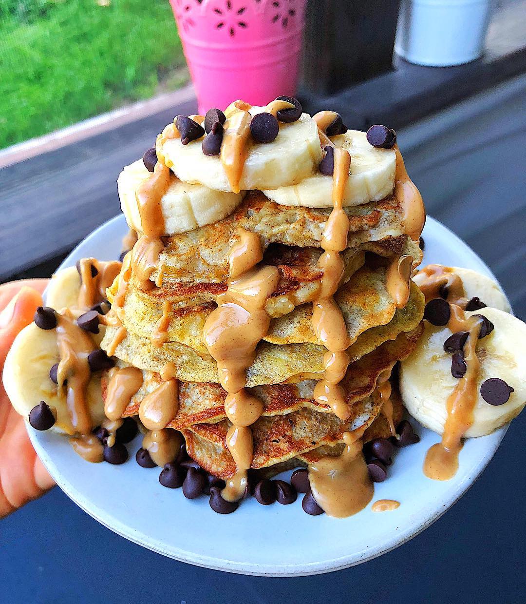 Easy Paleo Banana Protein Pancakes