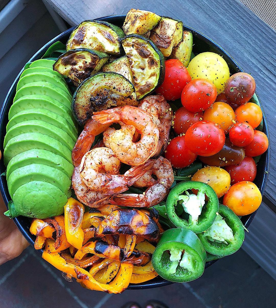 Spicy Shrimp Bowl for Lunch