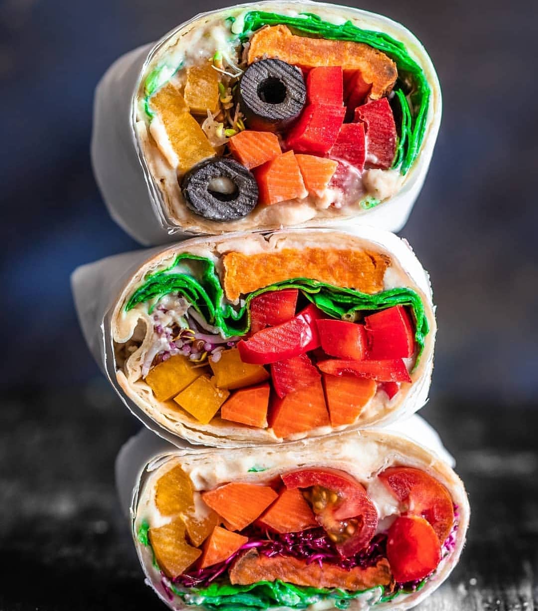 Butter Bean Hummus Wrap