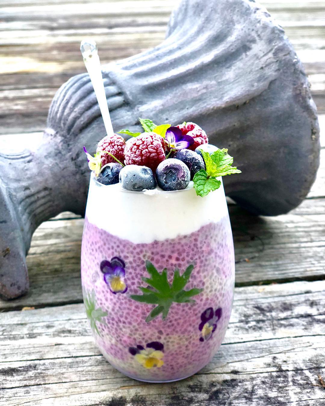 Overnight Chia Pudding with Nut Milk and Oats