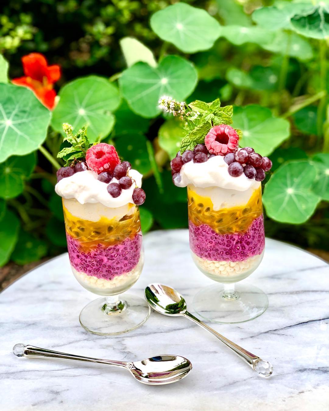 Chia Pudding Parfait with Fresh Fruits