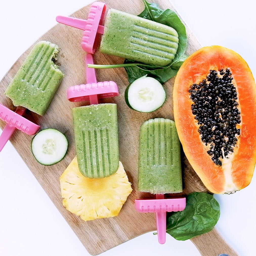 Banana and Spinach Smoothie Pops