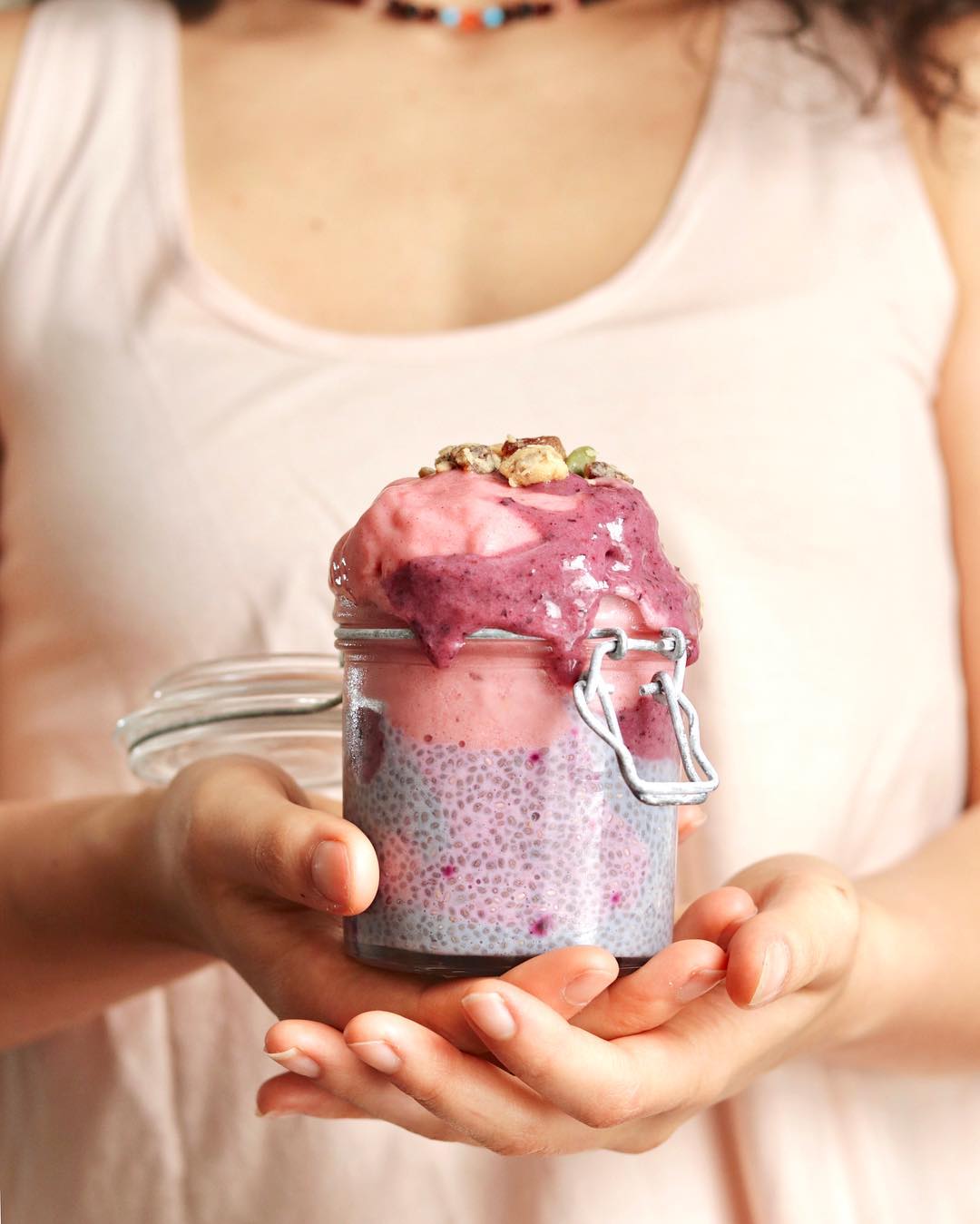 Mixed Berry Nice Cream Chia Parfait