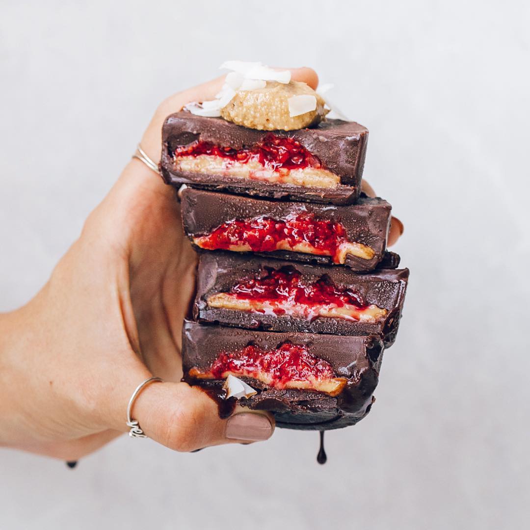 Reishi Infused Raw Peanut Butter and Jelly Chocolate Cups