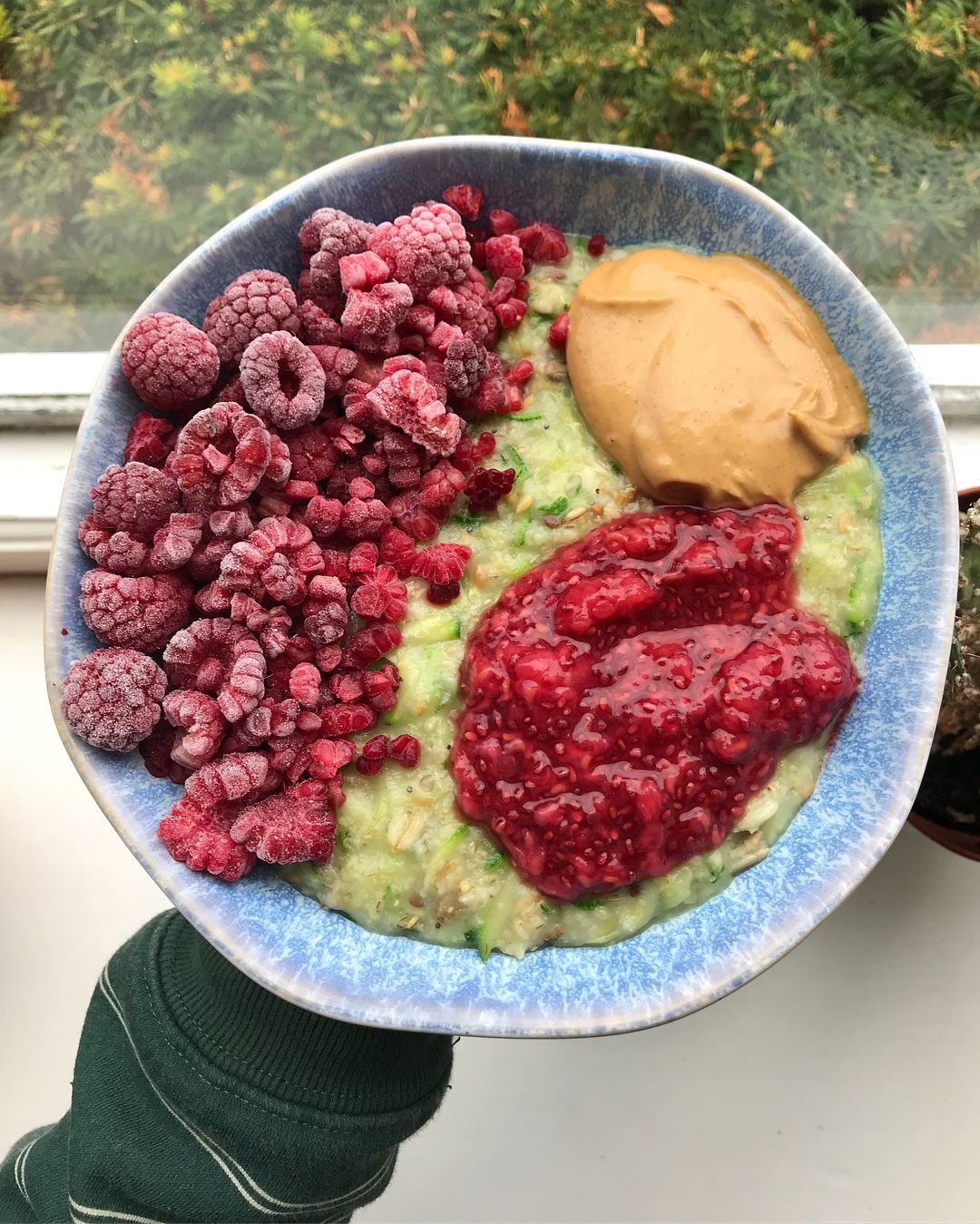 Peanut Butter and Jelly Courgette Porridge