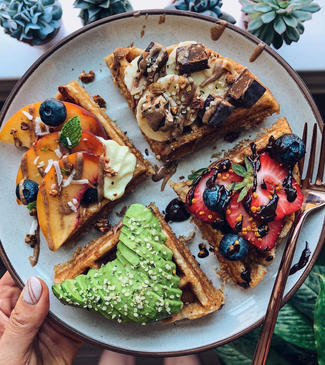 Loaded Almond Flour Waffles