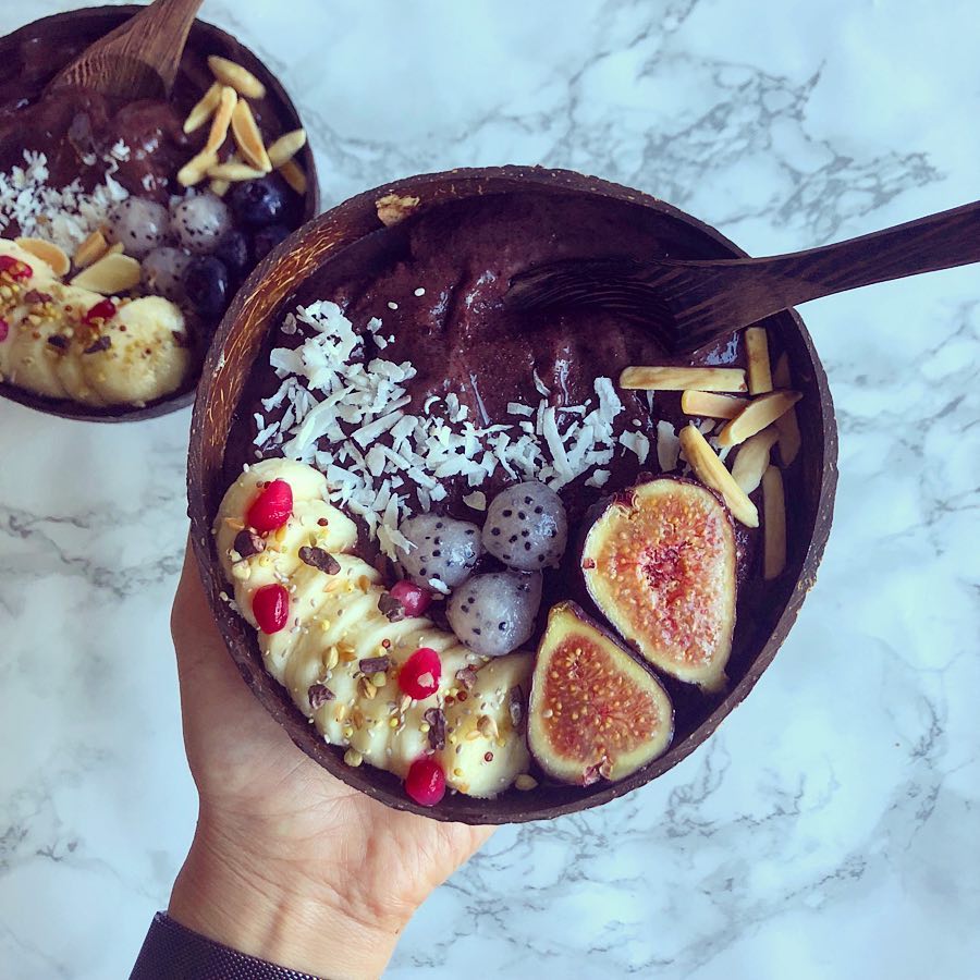 Acai Bowl with Banana and Almond Milk