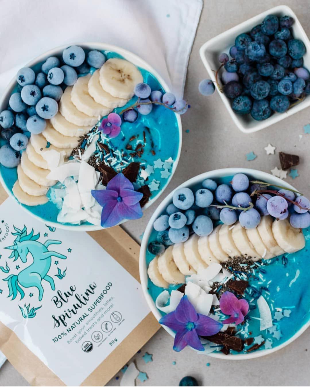 Blue Mermaid Smoothie Bowls for Two
