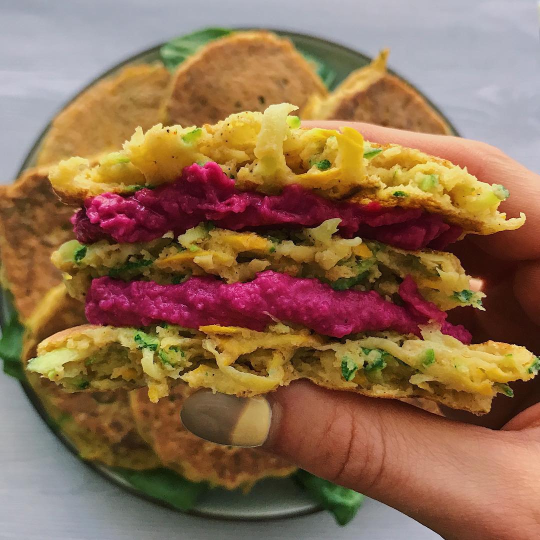 Vegan Savory Pancakes with Zucchini and Squash