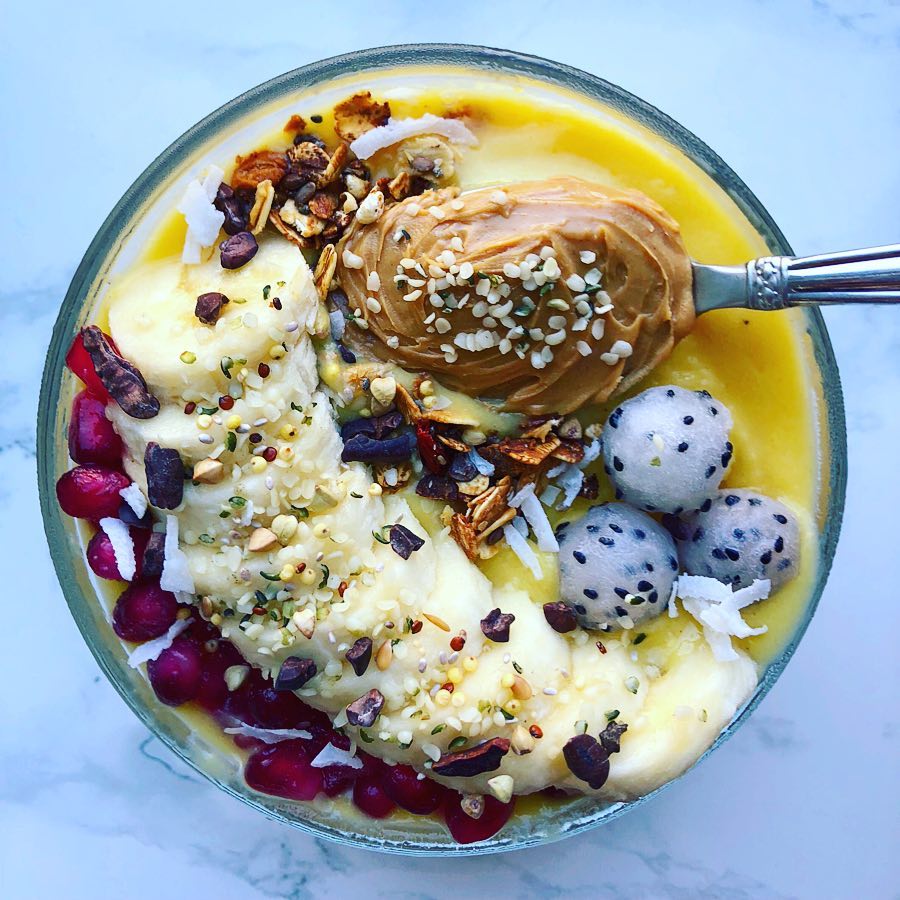 Tropical Sunshine Mango Banana Smoothie Bowl