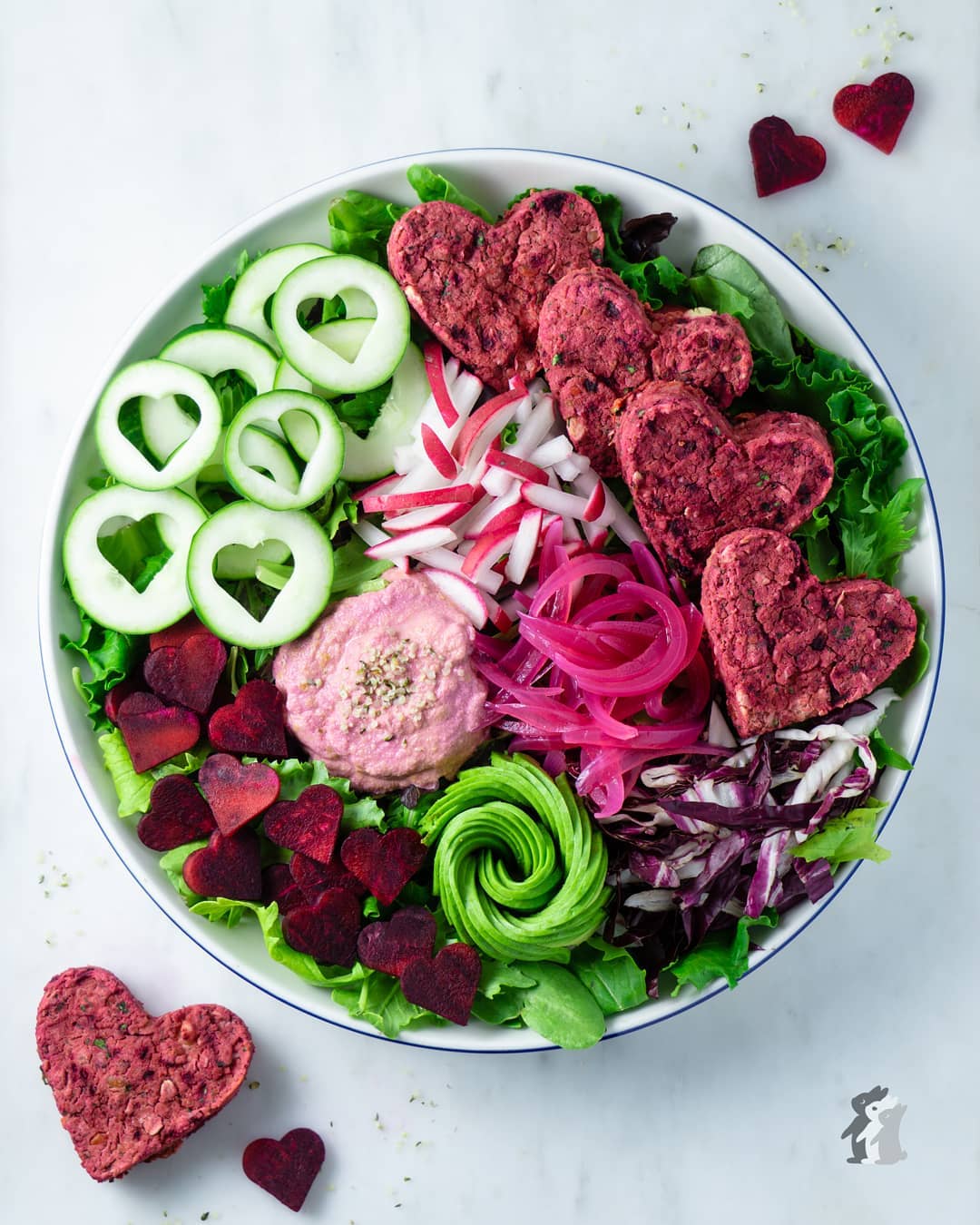 Beetroot Falafels with Colorful Veggie Salad