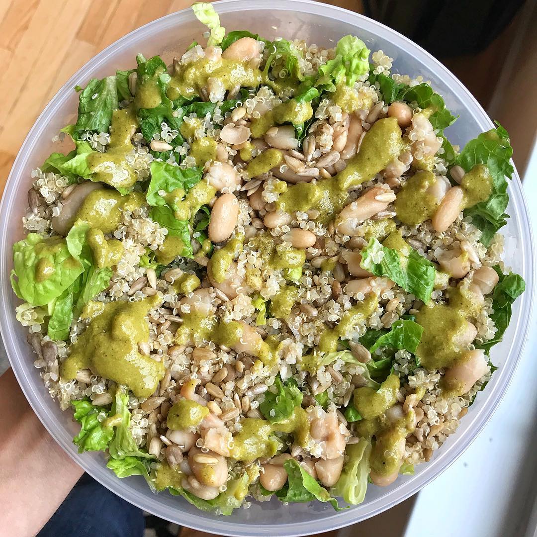 Chopped Romaine Salad with Quinoa and Beans