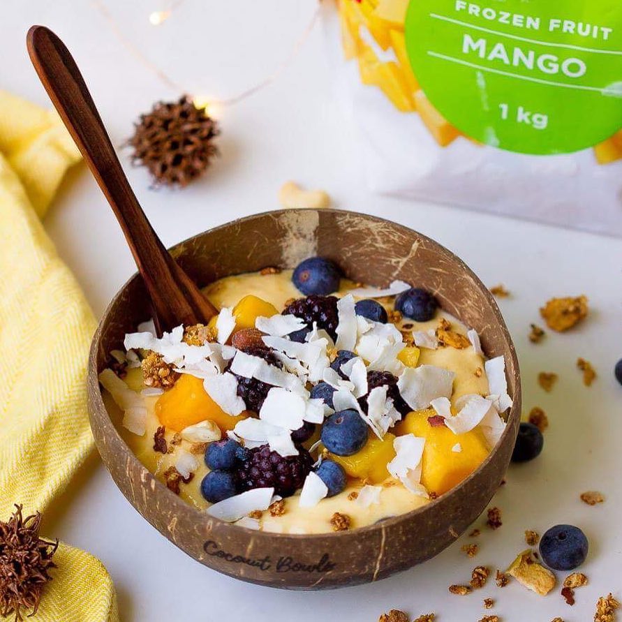Sweet Tropical Mango Smoothie Bowl