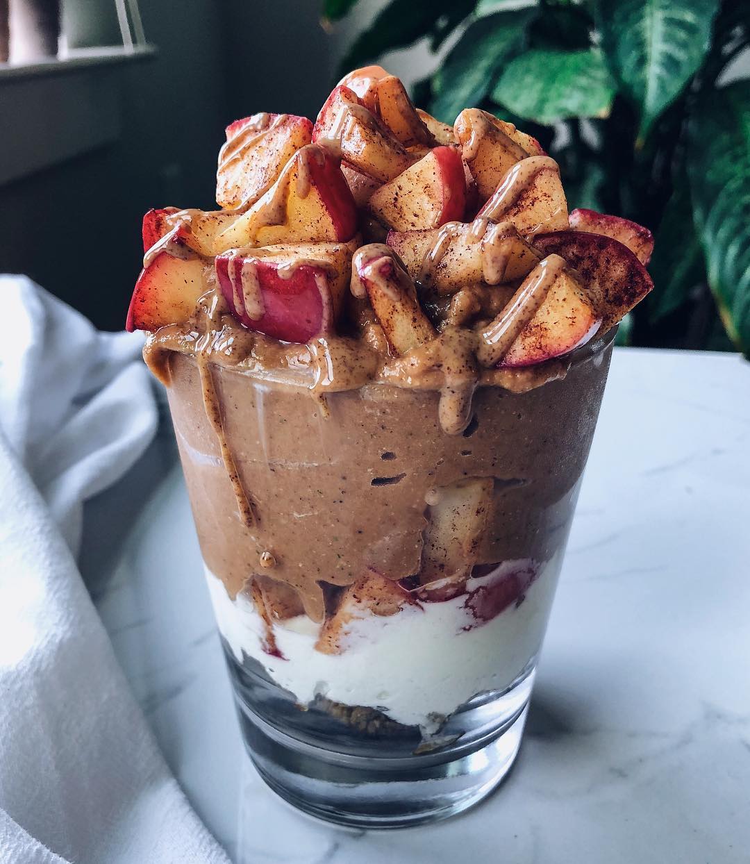 Spiced Apple Cacao Smoothie Parfait