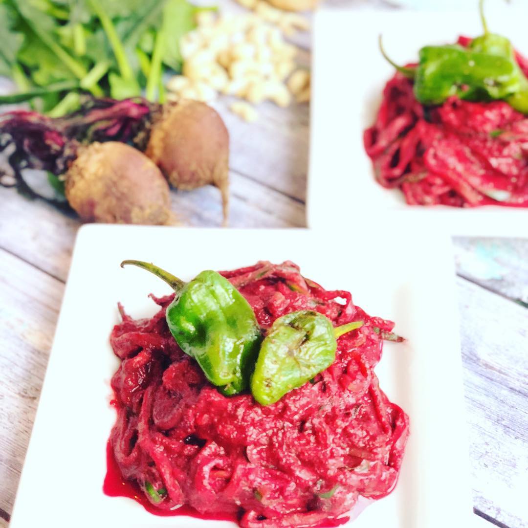 Low Carb Beetroot Zucchini Noodles