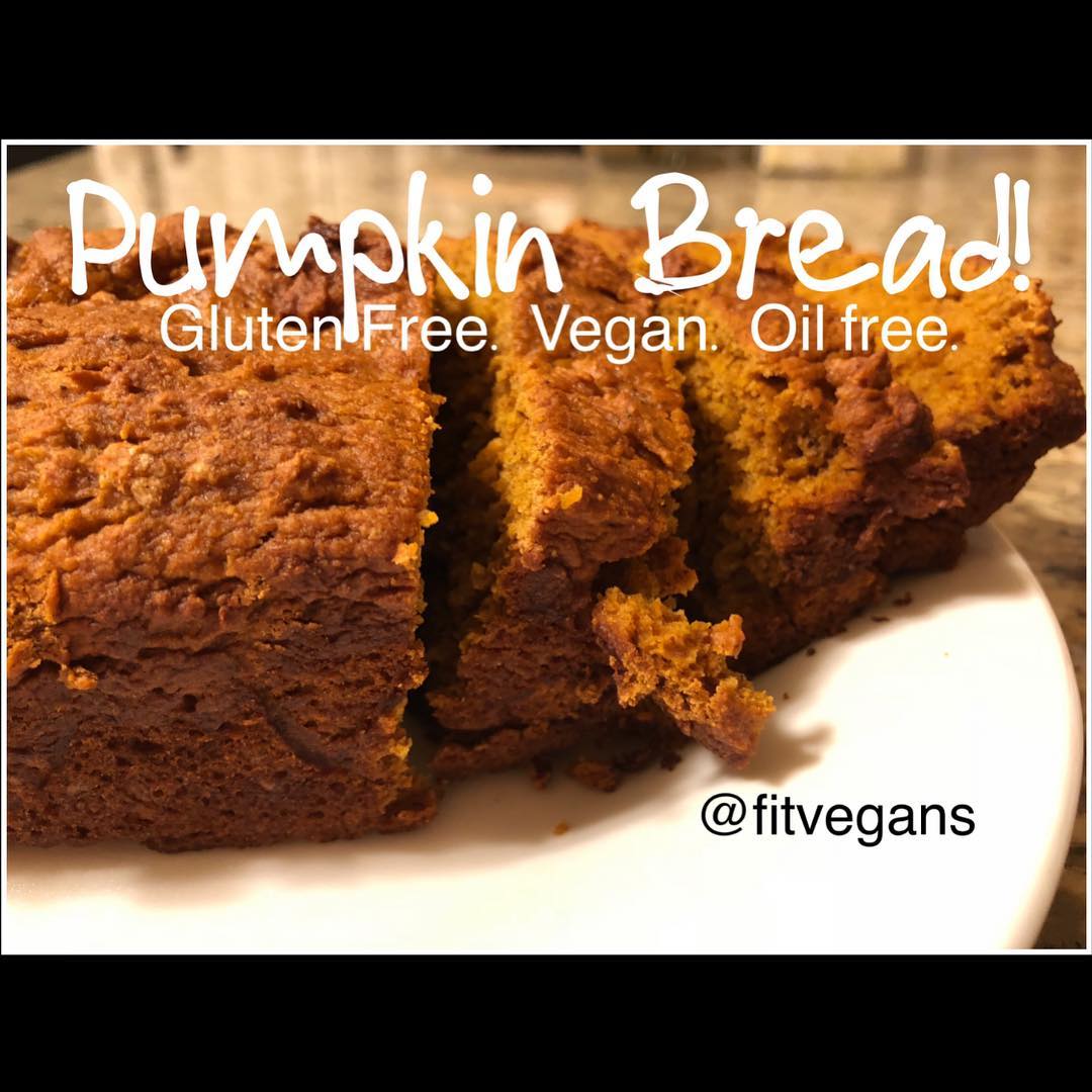 Gluten Free Vegan Oil Free Pumpkin Bread