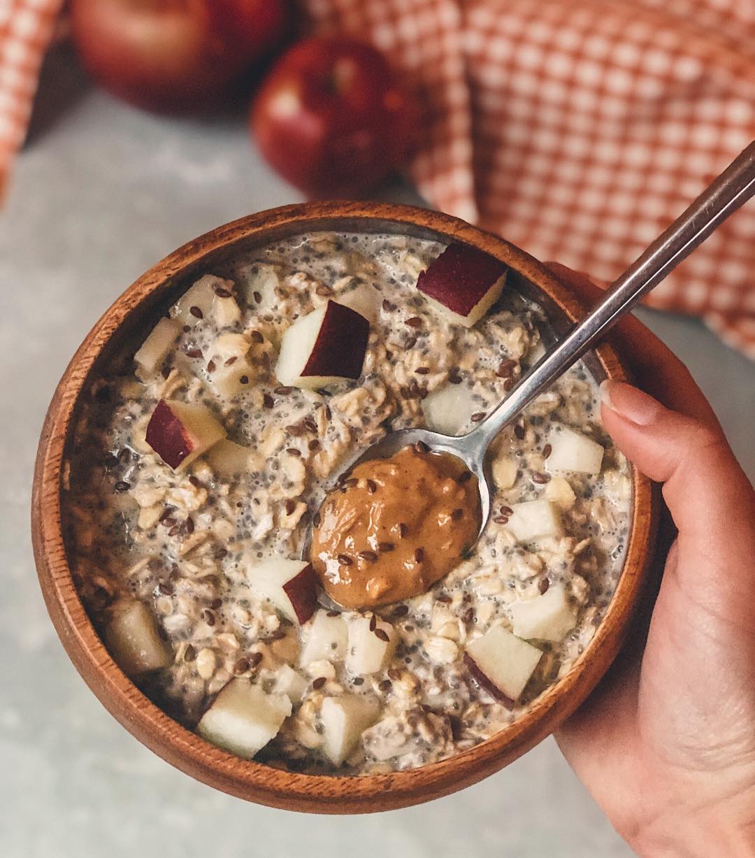 Overnight Apple Crisp Oats Breakfast