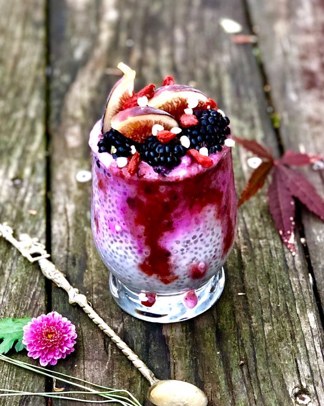 Vegan Chia Parfait with Fruit Compote