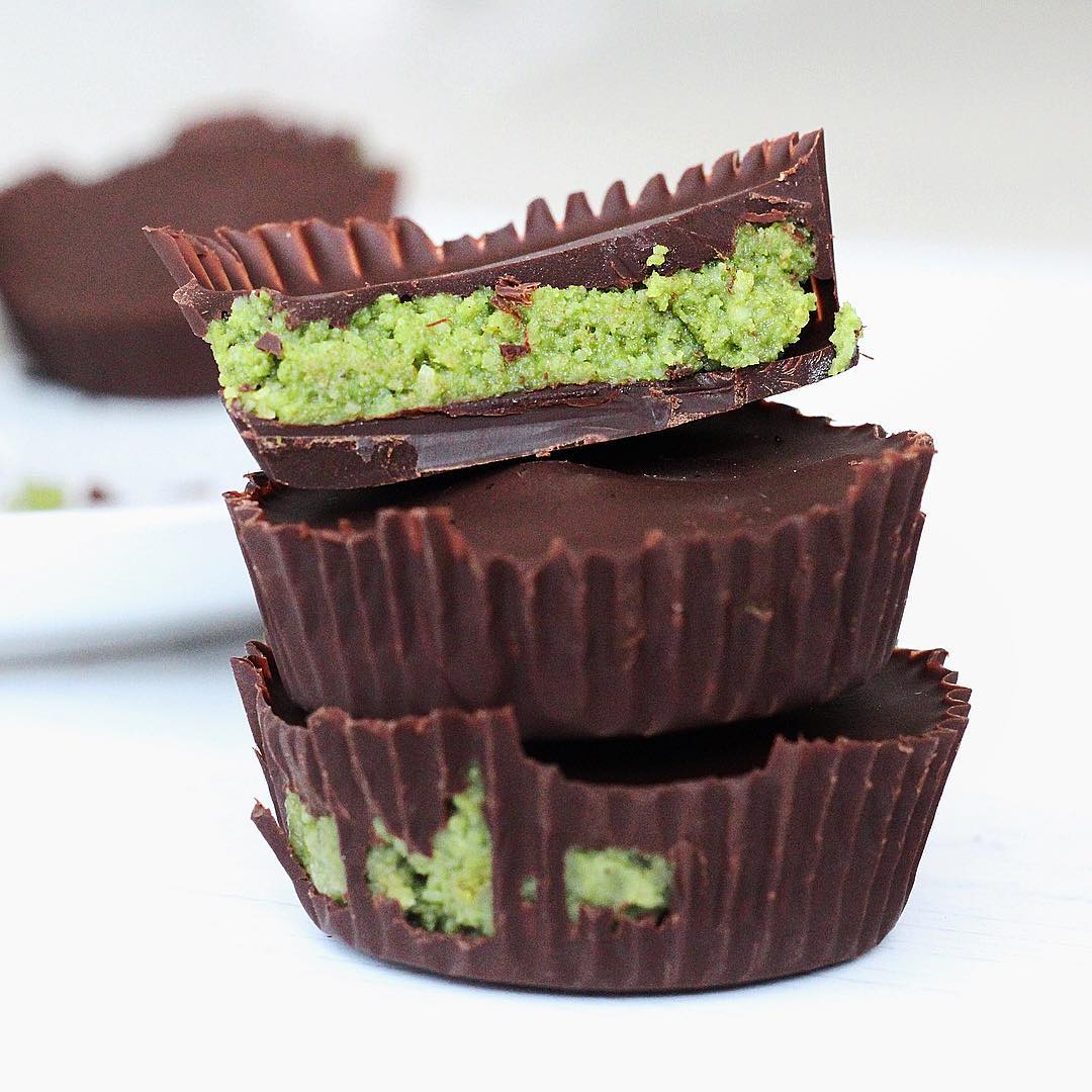 Dark Chocolate Matcha Cups