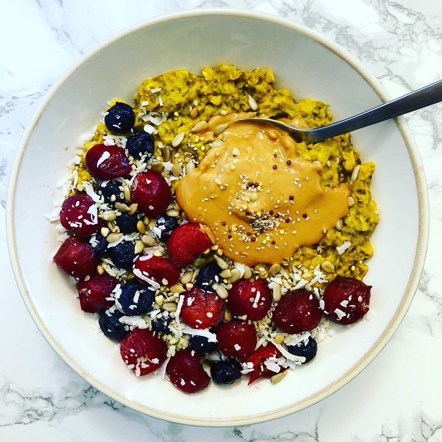 Nutritious Turmeric Oats Breakfast Bowl