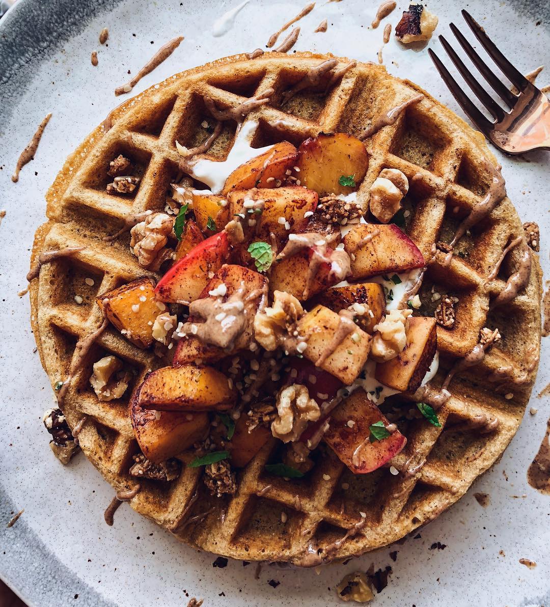 Fluffy Pumpkin Paleo Waffle