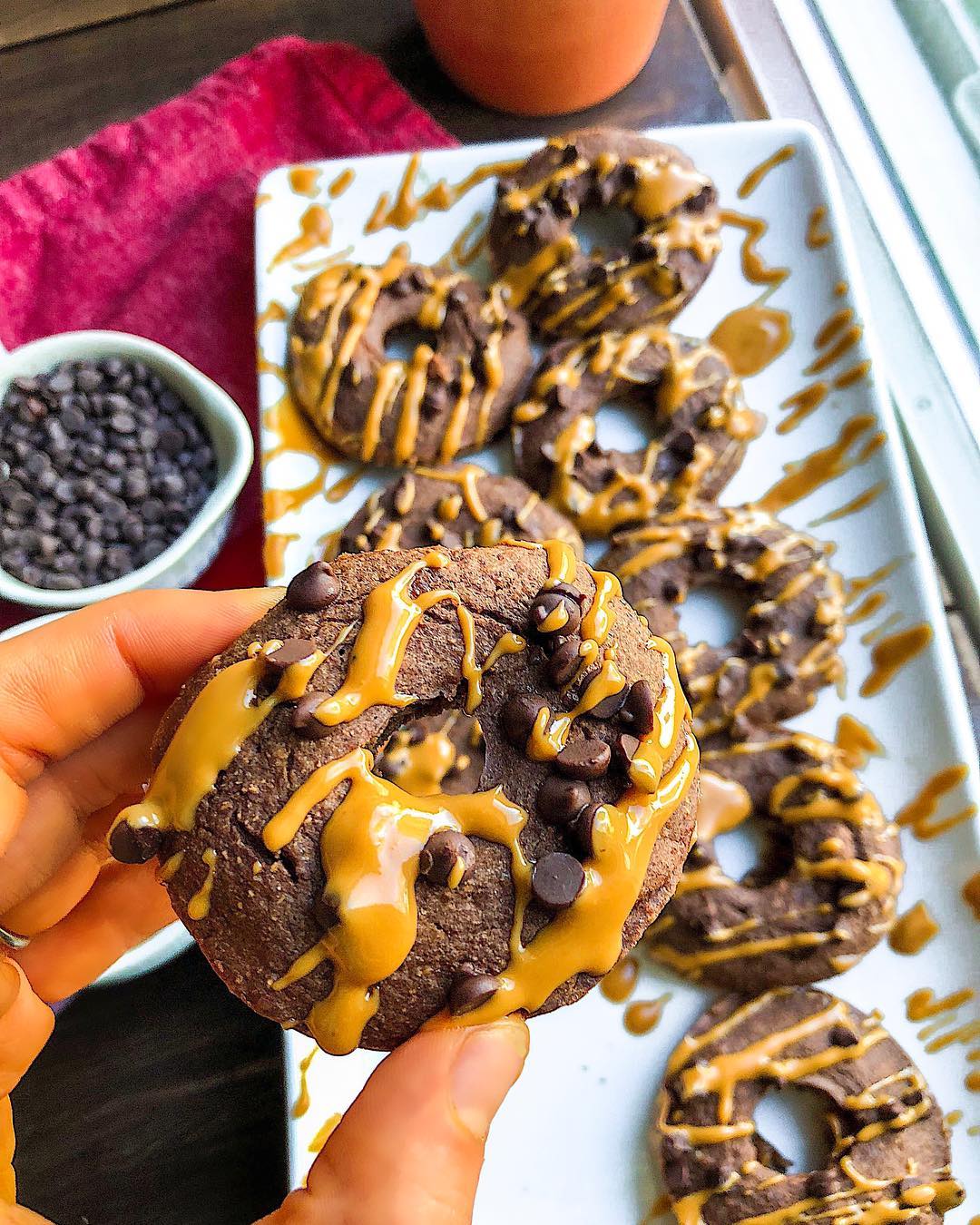 Chocolate Banana Paleo Pancake Donuts