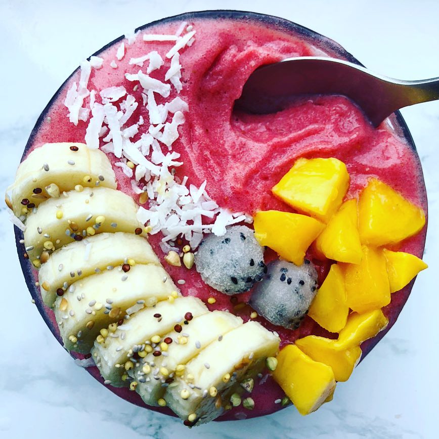 Strawberry Raspberry Smoothie Bowl