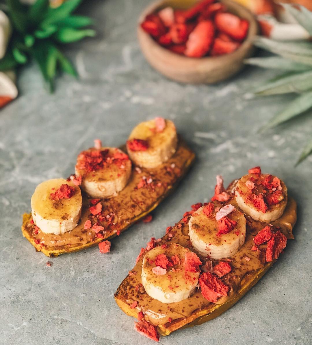 Sweet Potato Toast with Banana and Peanut Butter