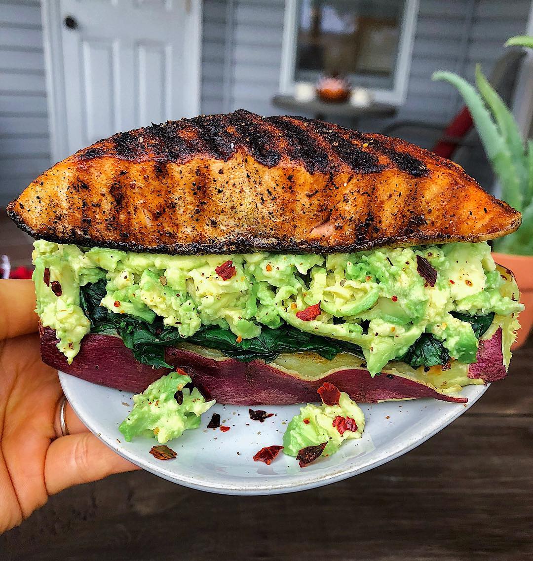 Salmon and Sweet Potato Toast