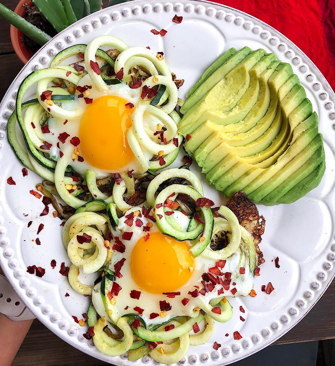 Eggs in a Basket with Zoodle Twist