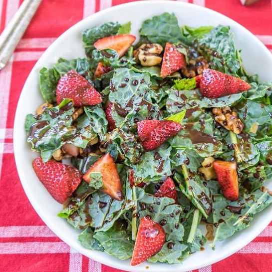 Strawberry Chocolate Salad with Balsamic Dressing