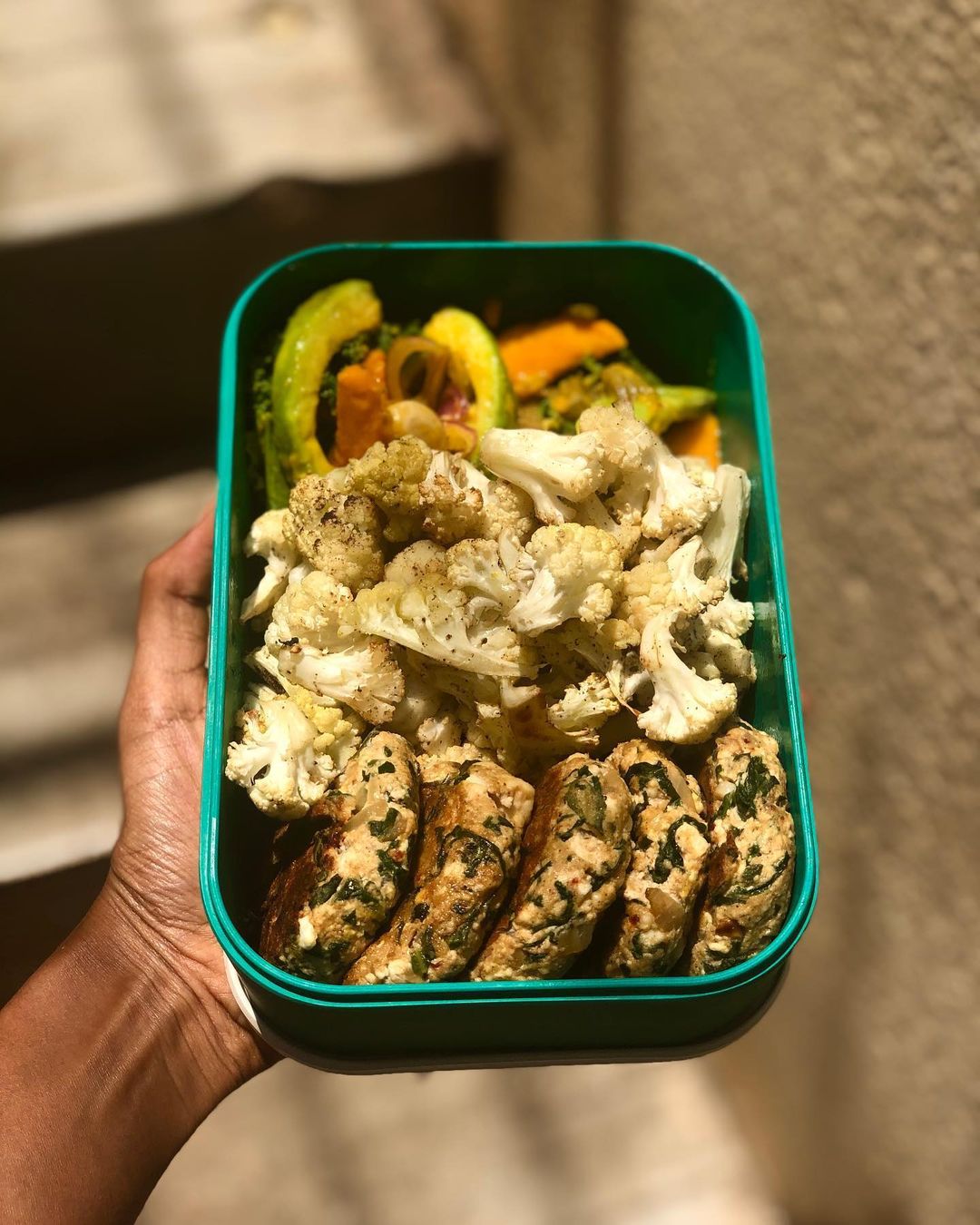 Herbed Tofu Patties with Avocado Mango Salad